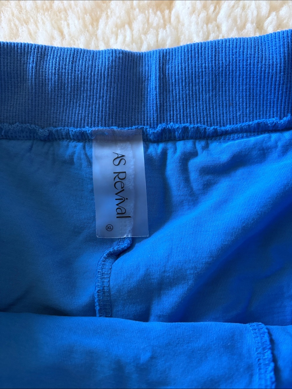 Blue Drawstring Mini Skirt - Picture 2 of 3